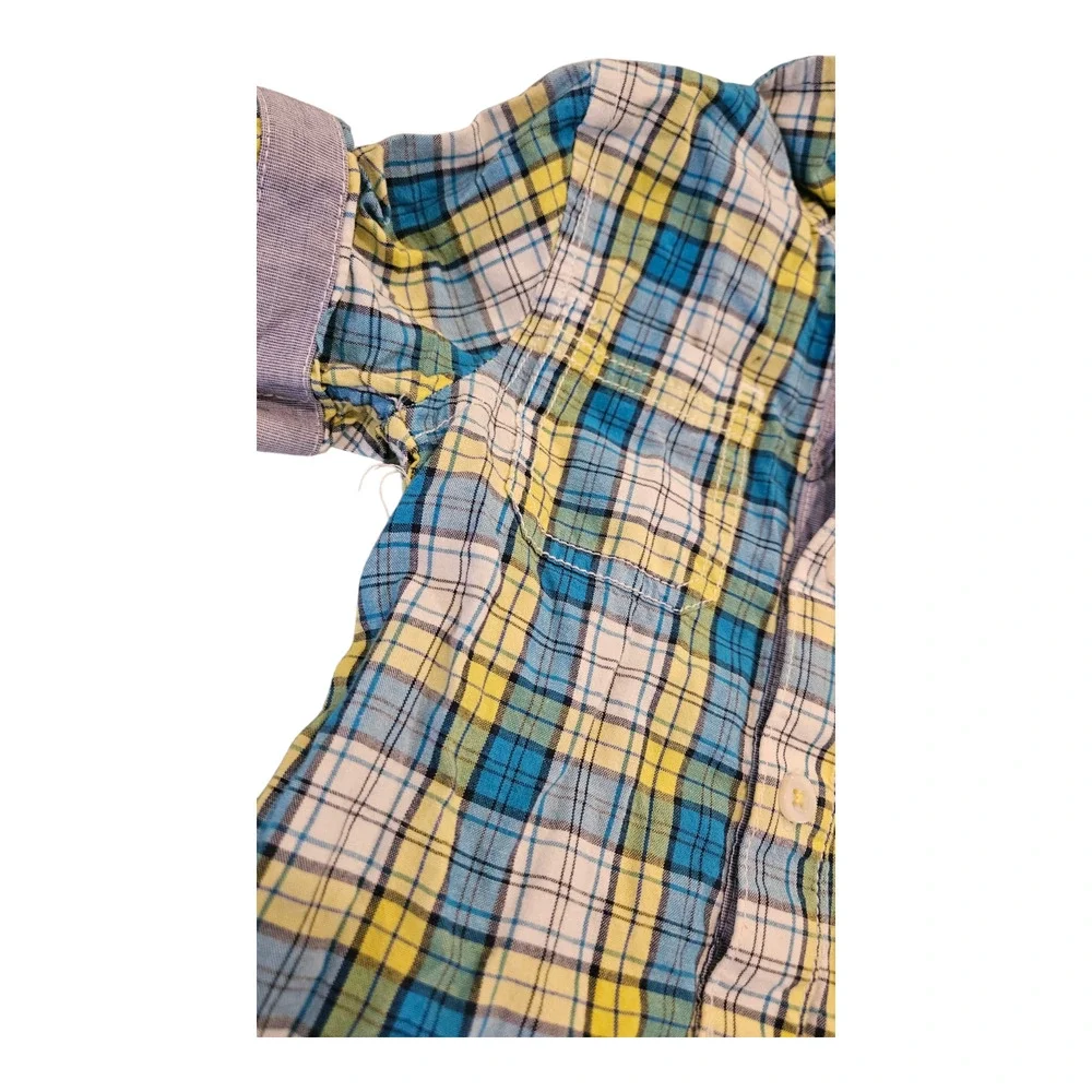 Nautica Child's Size 6-9 Multicolor Short Sleeve Plaid Bodysuit
